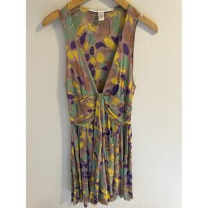 Diane Von Furstenburg Aizel printed silk wrap dress Size 6 Lined Shell Sleeveles